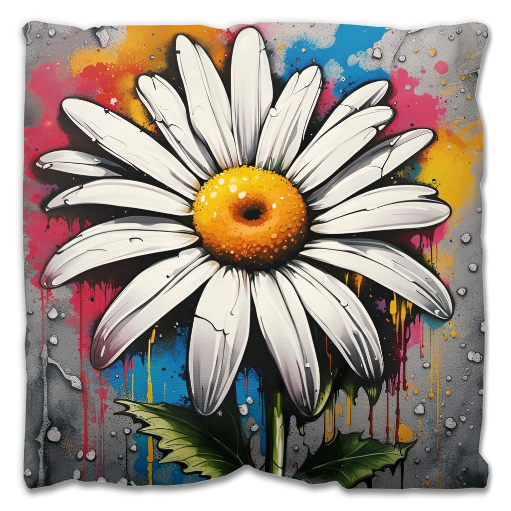 Daisy Outdoor Pillows Street Style Daisy Flowers Print 16x16