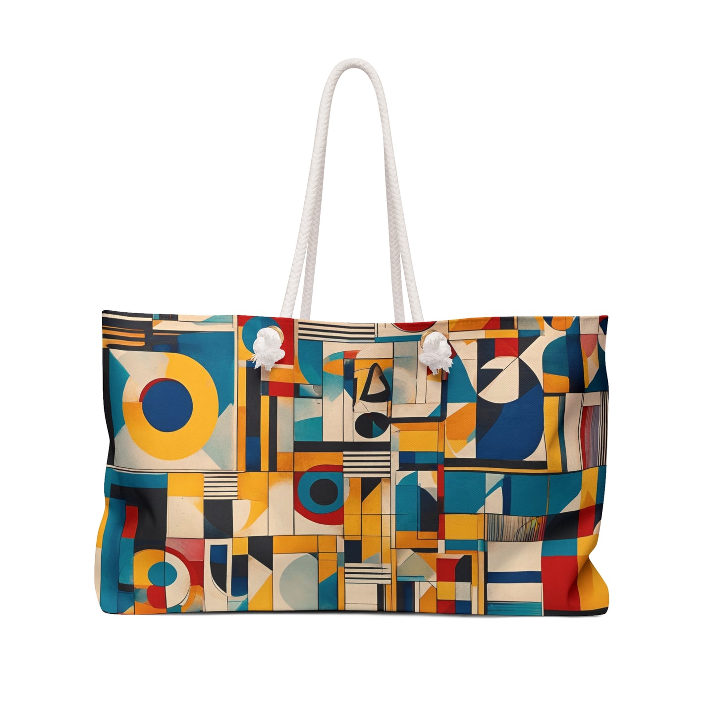 Bold Mid Century Design Printed on Weekender Bag front