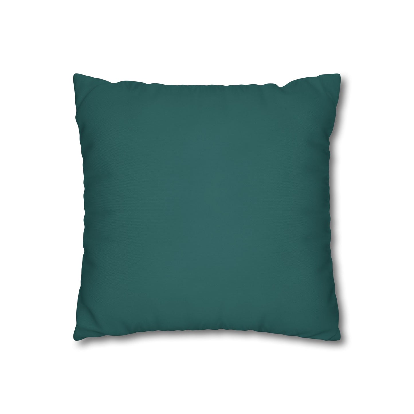 Sunflower Crop on Distressed Blue and Copper Background Print Square Pillow Cover back