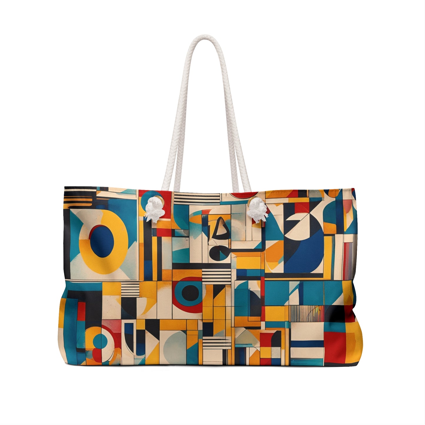 Bold Mid Century Design Printed on Weekender Bag back