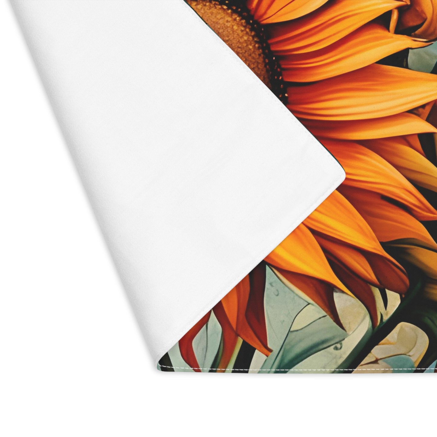 Home and Table Decor Gift Ideas Sunflowers Print Placemat back