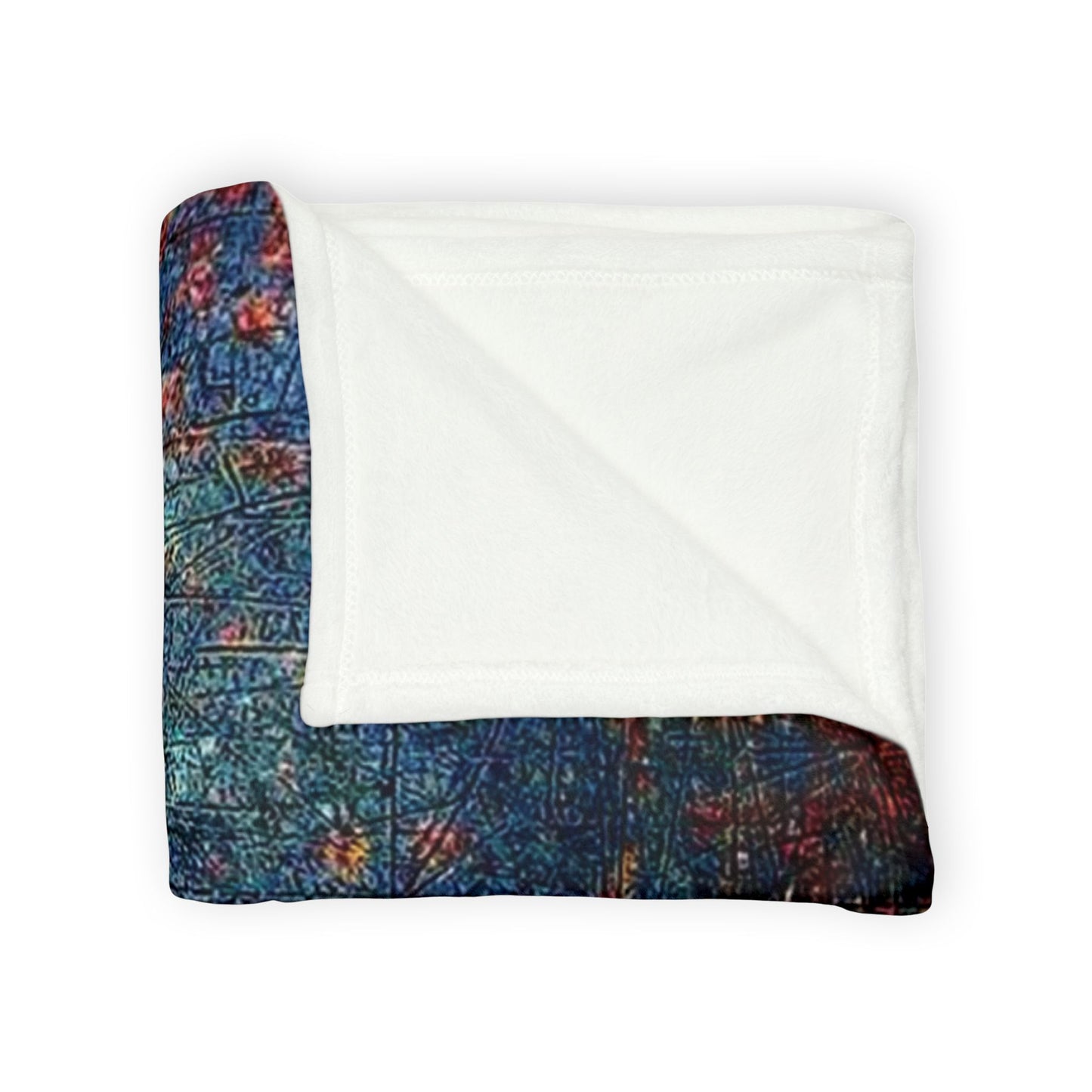 Super soft Modern Art Themed Minky Blanket: Rust on Metal Print
