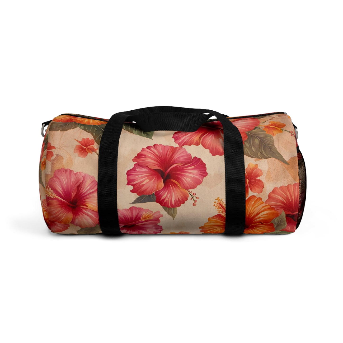 Tropical Themed Travel Accessories and Bags, Hibiscus Flowers Print Duffle Bag