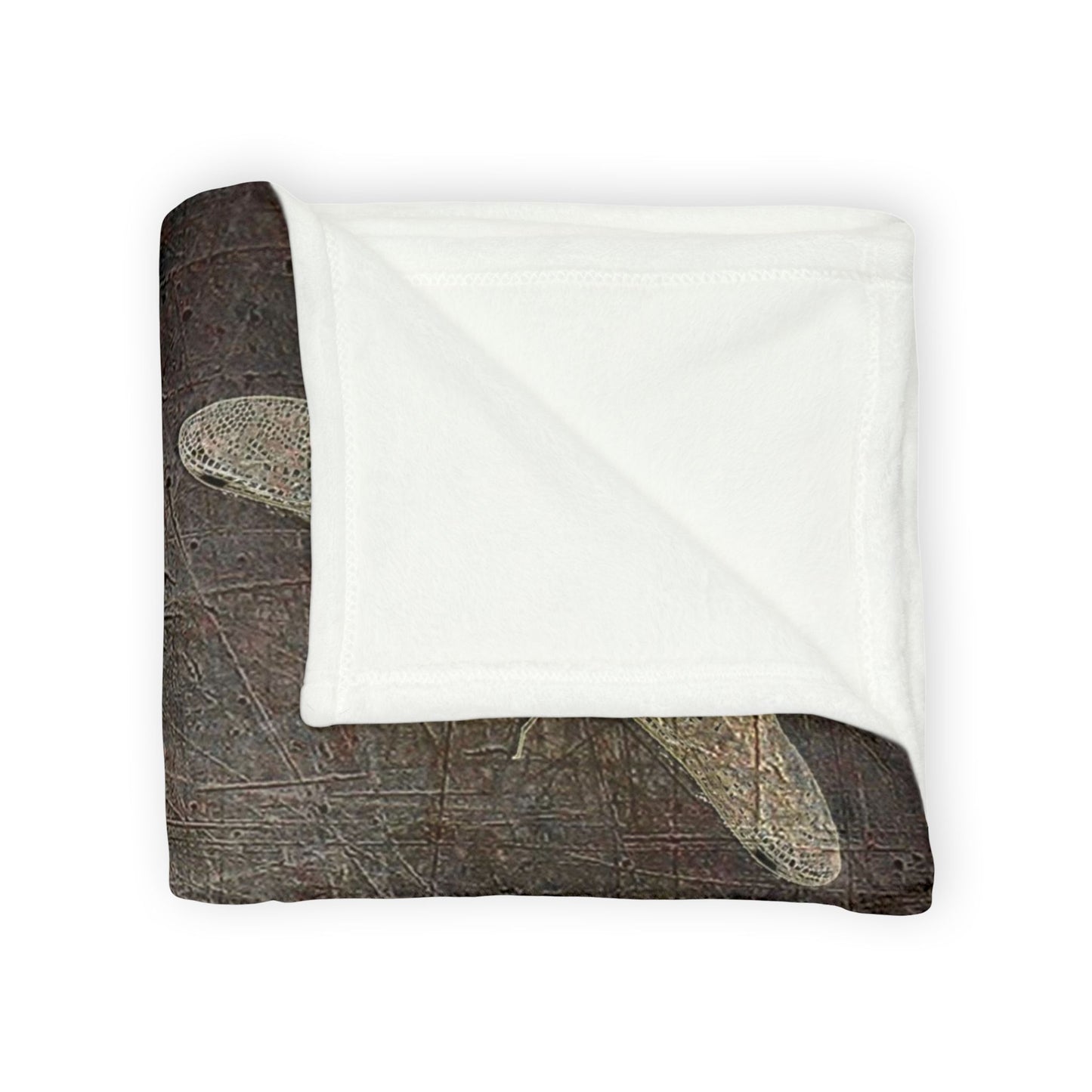 Dragonfly Minky Blanket: Flight of Dragonflies on Distressed Gray Stone Background