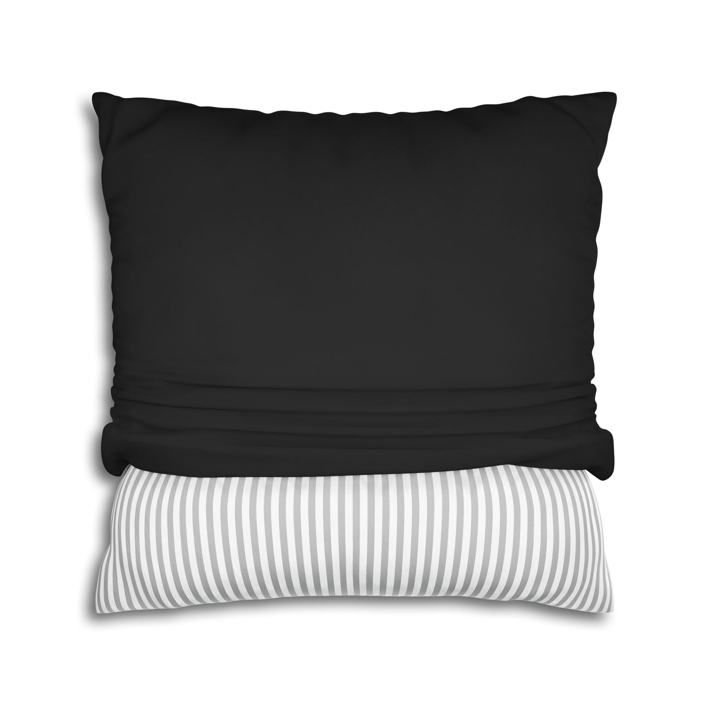 Indian Elephant Head With Parade Colors on Black Background Replacement Cover for Pillow back