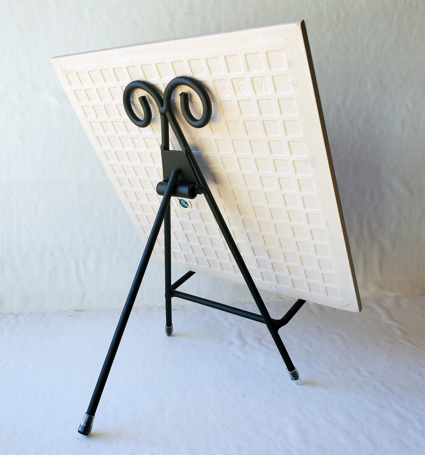 Floral Themed Ceramic Tile, Sunflowers Print on a Ceramic Tile with a Metal Stand