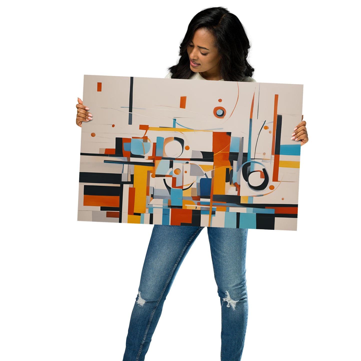 Modern Art Wall Print - Mid Century Cubism Print on Museum-Quality Archival Paper