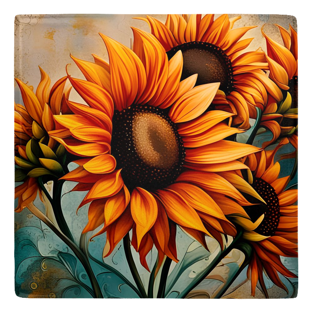 Sunflower Metal Fridge Magnet