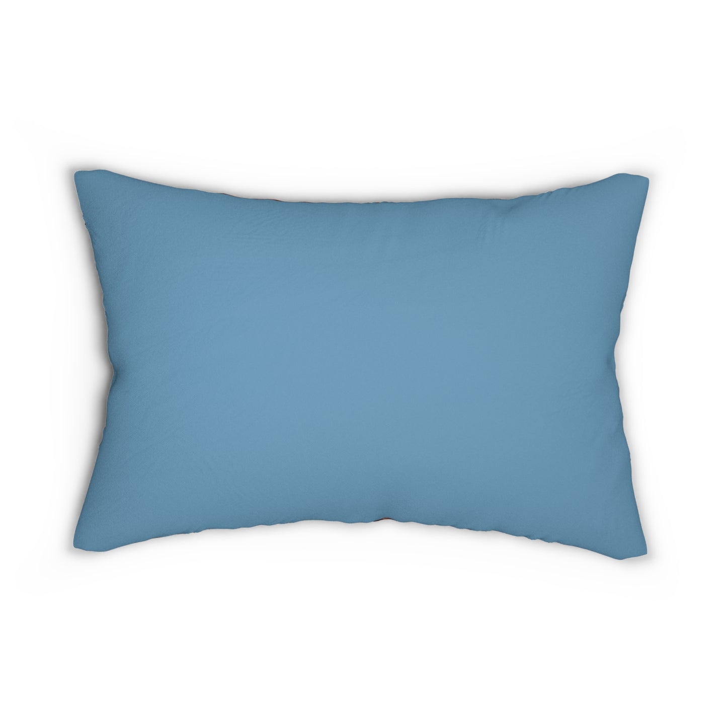 Blue pillow on a white background