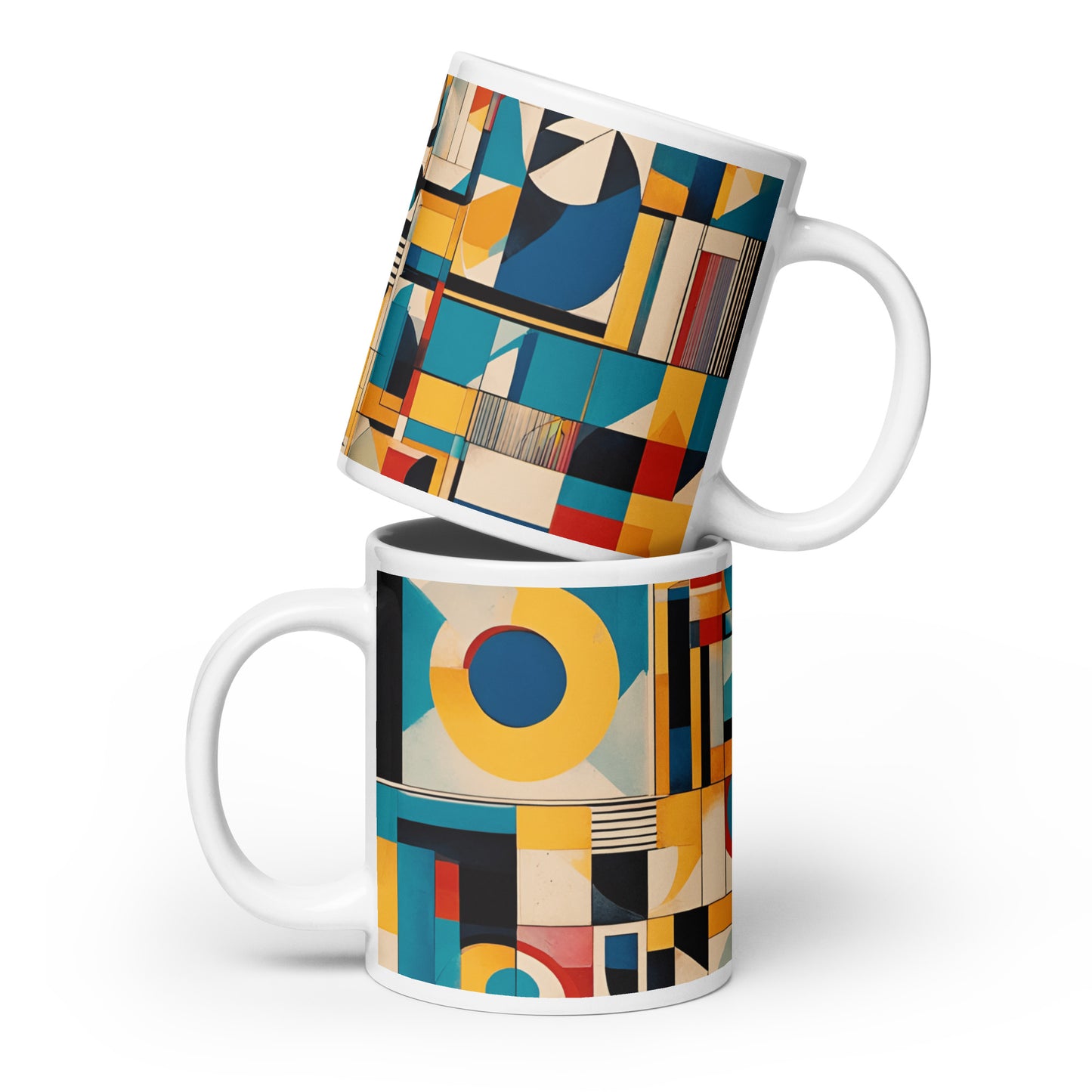 Bold Mid Century Modern Art Print on Ceramic Coffee Mug 20oz
