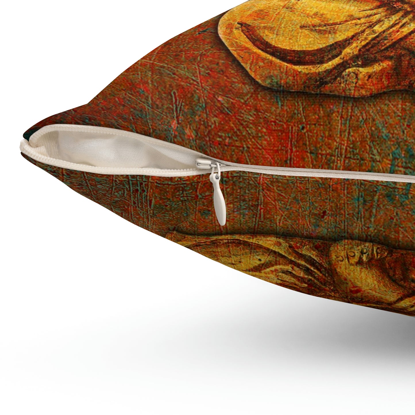 Hindu Goddess Ganesha on a distressed background close up zipper