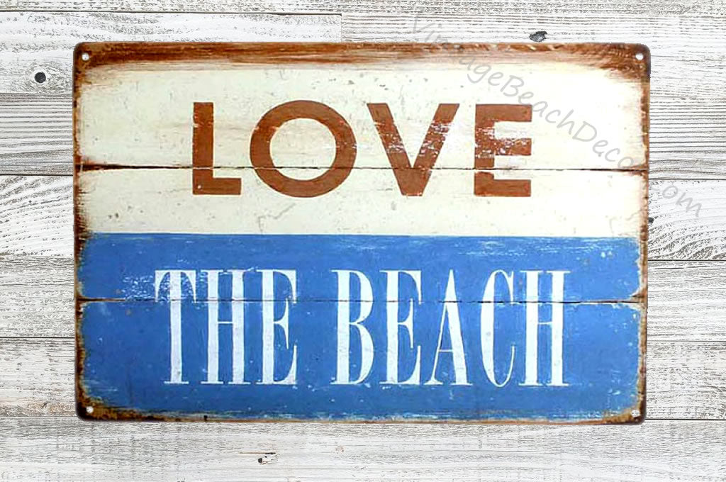 Beach Themed Tin Signs for Man Cave, Tiki Bar and Beach House decoration