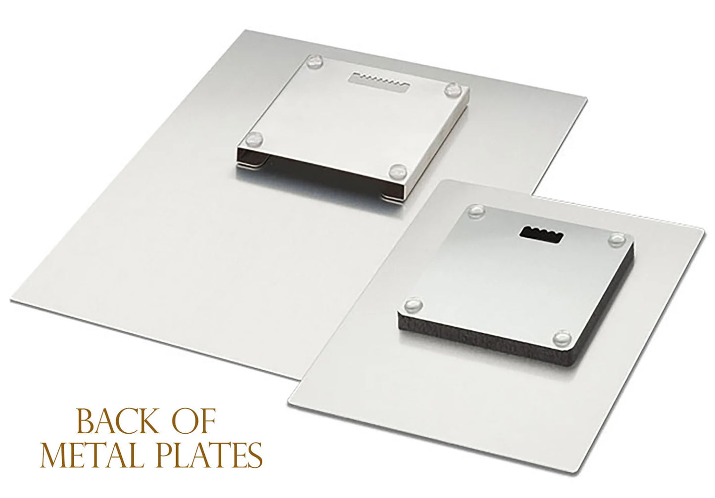 back of aluminum plate with hanger