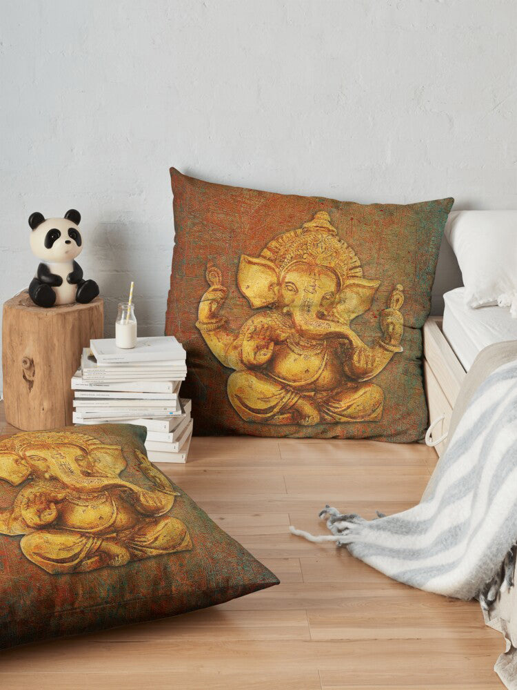 pair of Hindu Goddess Ganesha on a distressed background