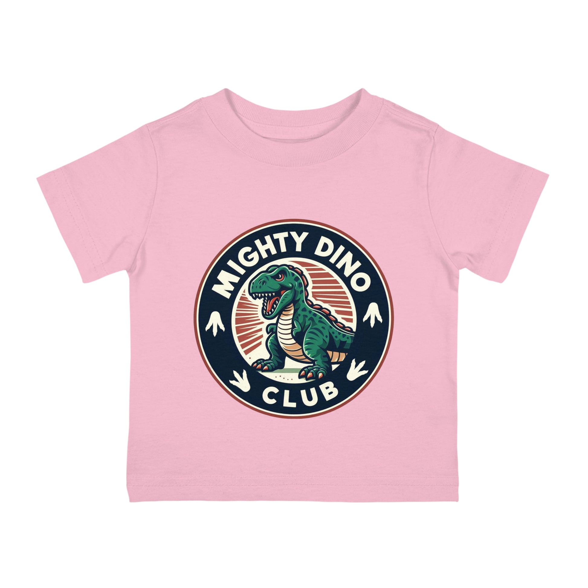 The Mighty Dino Club Infant Cotton Jersey Tee Pink