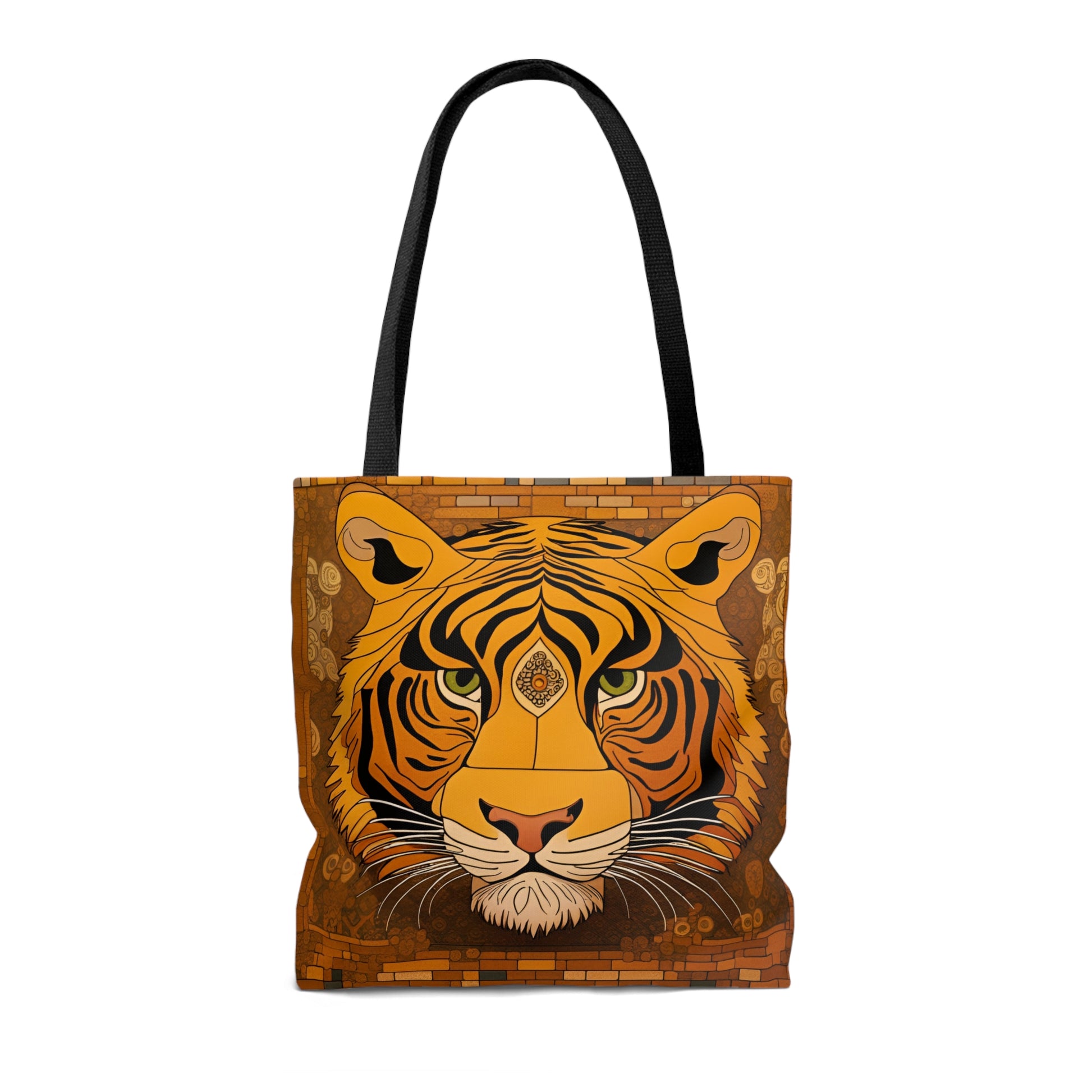 Tiger Head in the Style of Gustav Klimt Printed on Tote Bag back