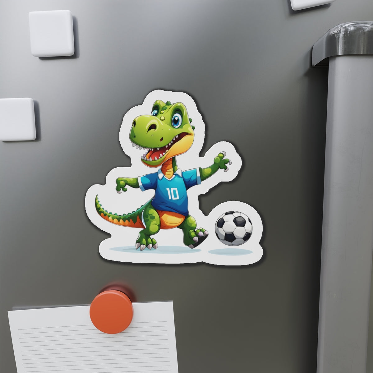 Soccersaurus Rex Die-Cut Magnets 6x6