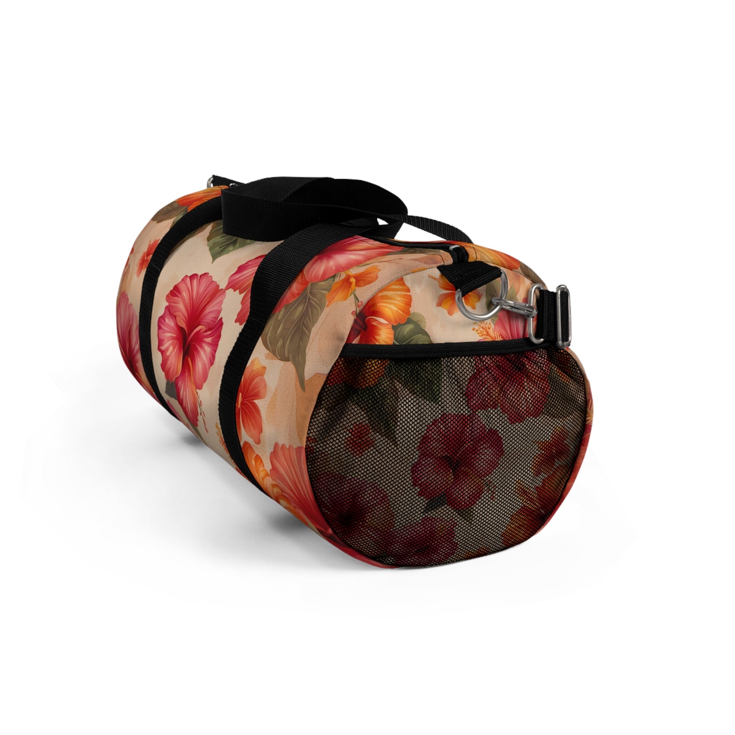 Tropical Themed Travel Accessories and Bags, Hibiscus Flowers Print Duffle Bag