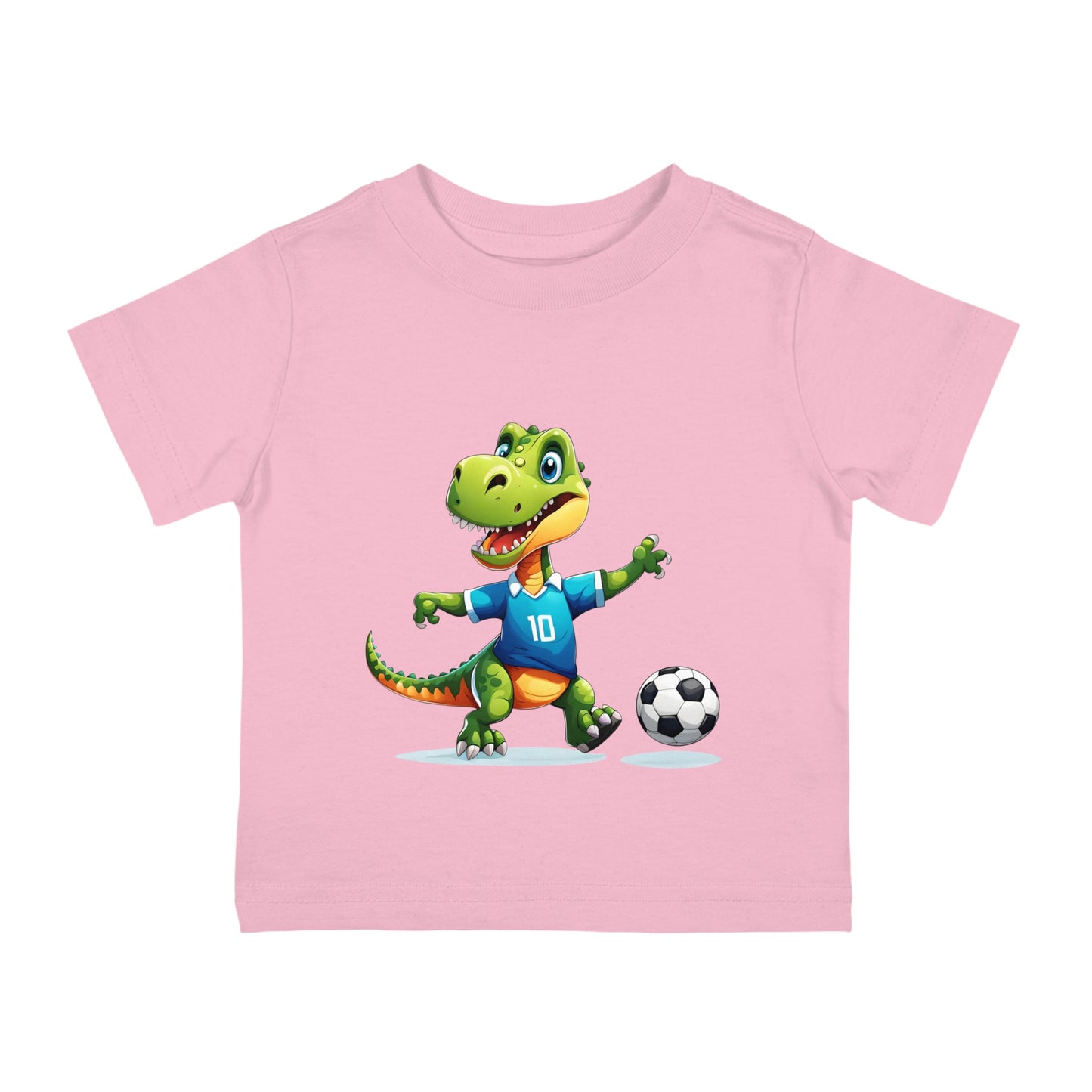 Soccersaurus Rex Infant Cotton Jersey Tee Pink