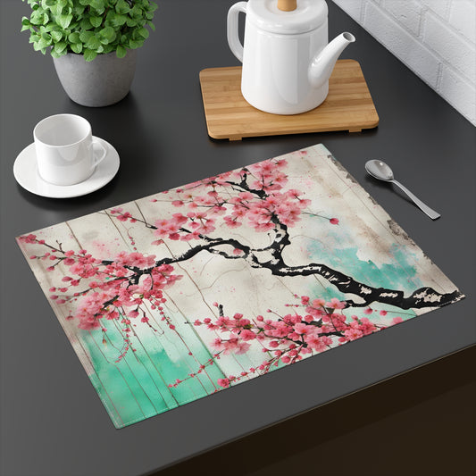 Home and Table Decor Gift Ideas - Cherry Blossom Print Placemat on table