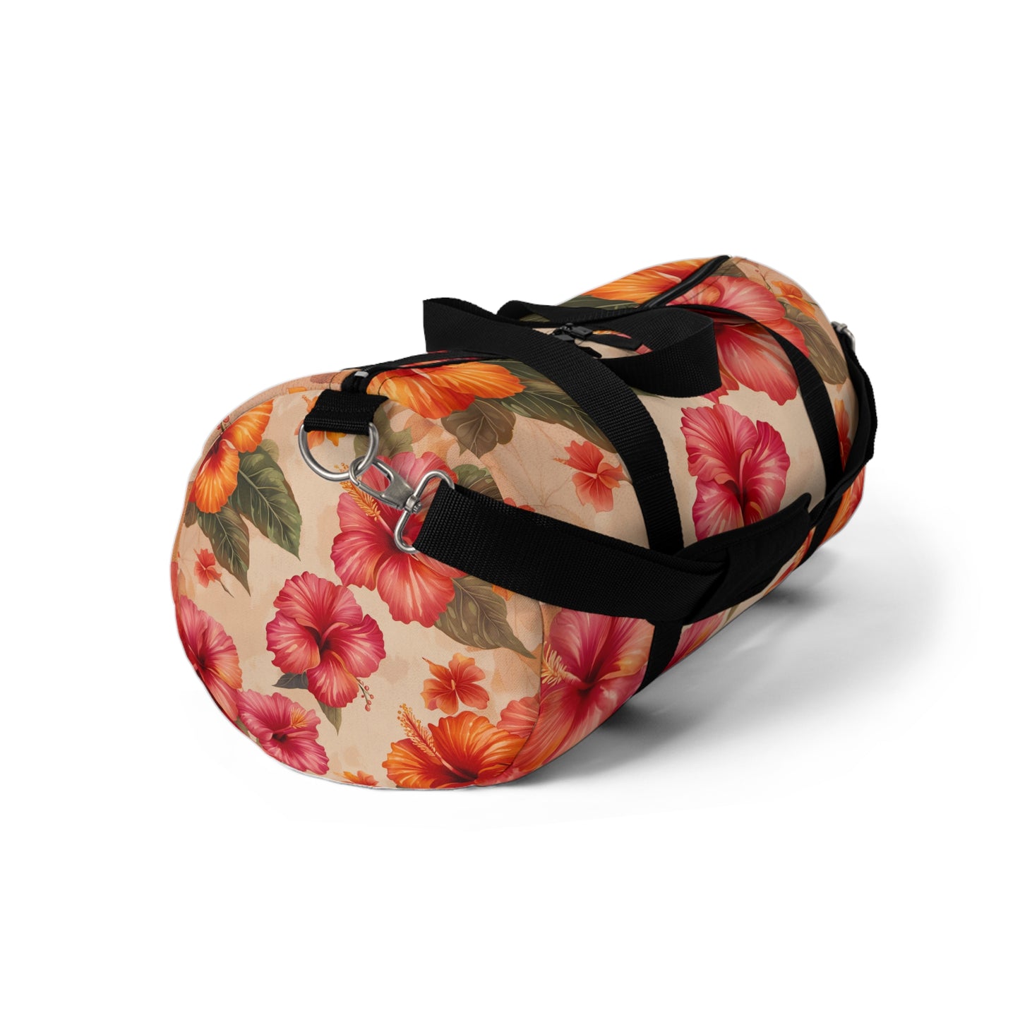 Tropical Themed Travel Accessories and Bags, Hibiscus Flowers Print Duffle Bag