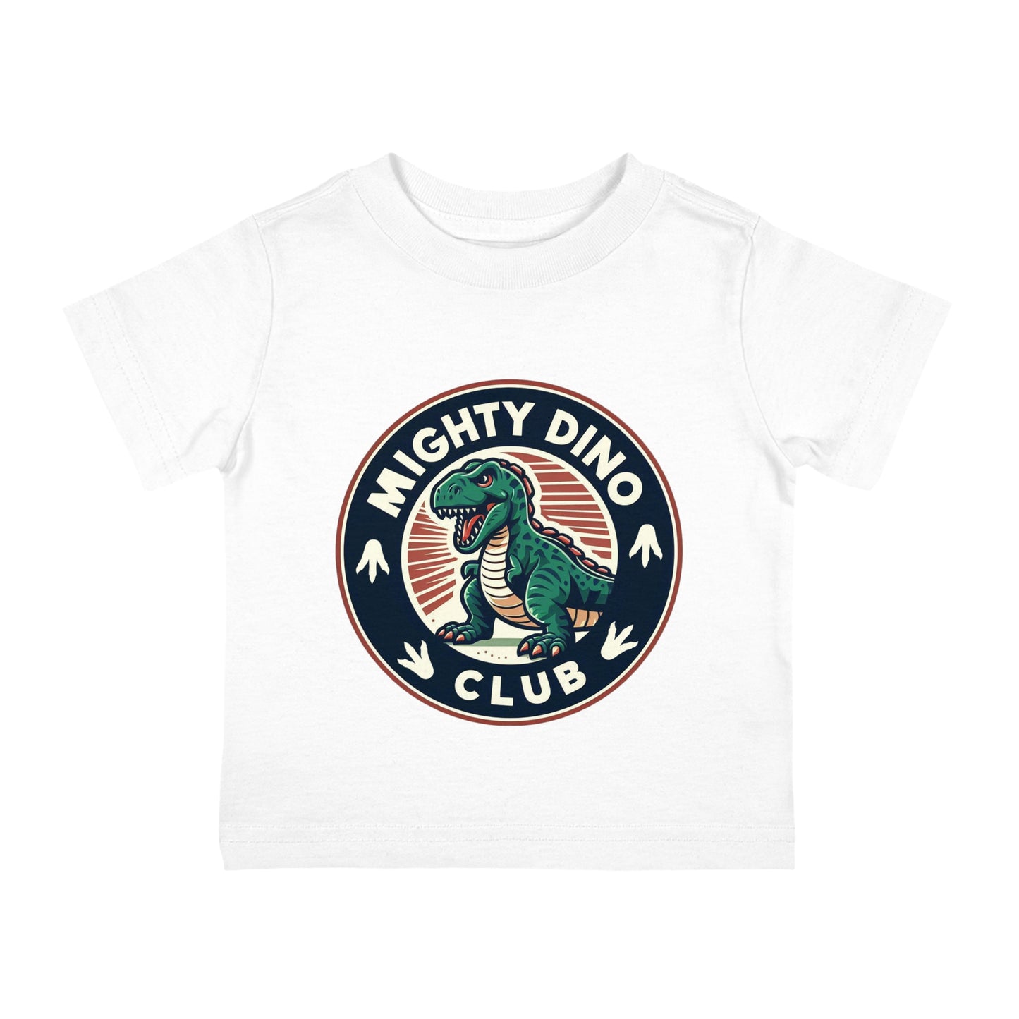 The Mighty Dino Club Infant Cotton Jersey Tee White