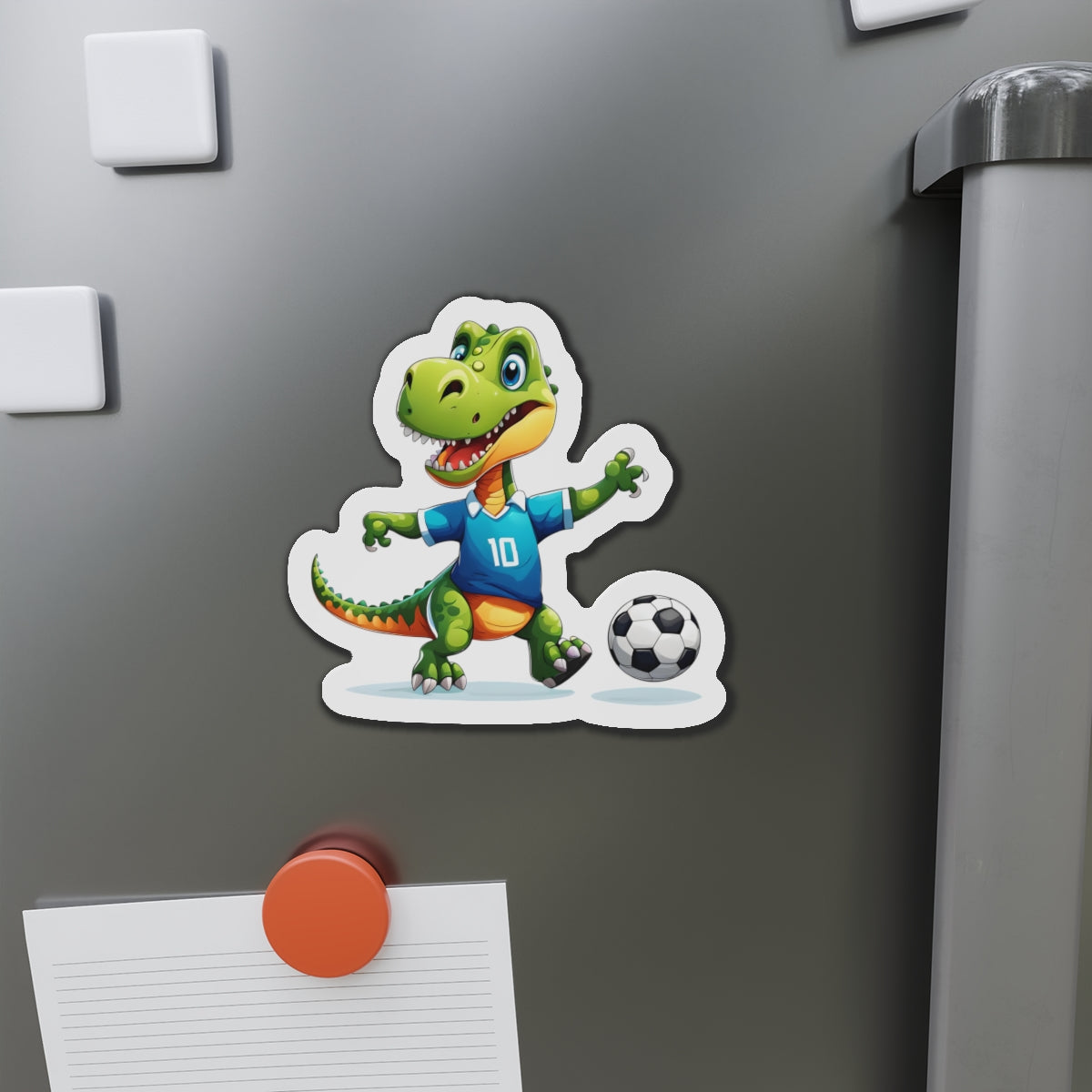 Soccersaurus Rex Die-Cut Magnets 5x5