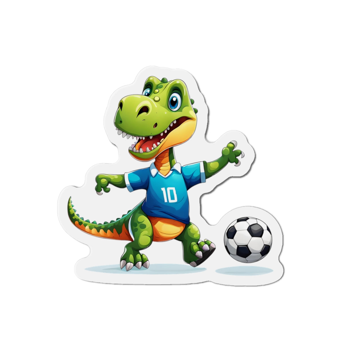 Soccersaurus Rex Die-Cut Magnets