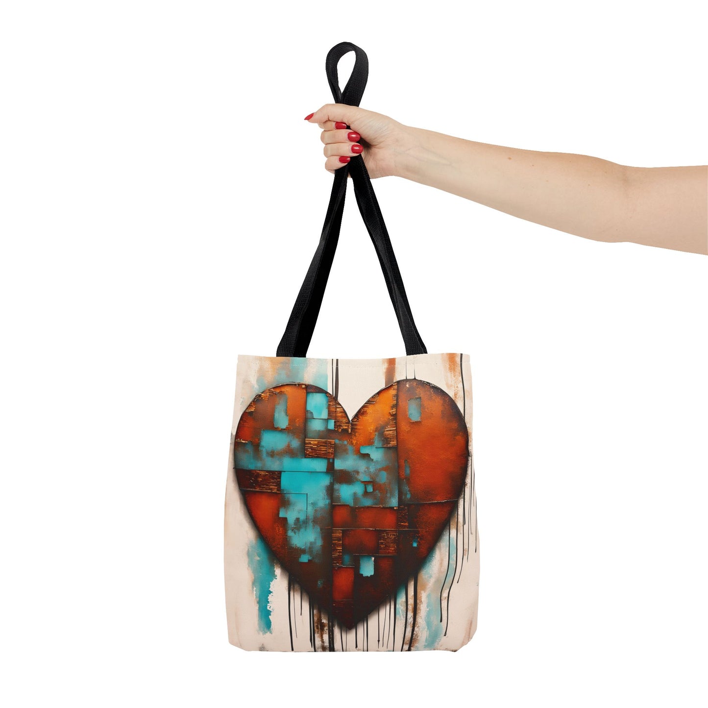 Rusted Love Print Throw Pillow Tote Bag