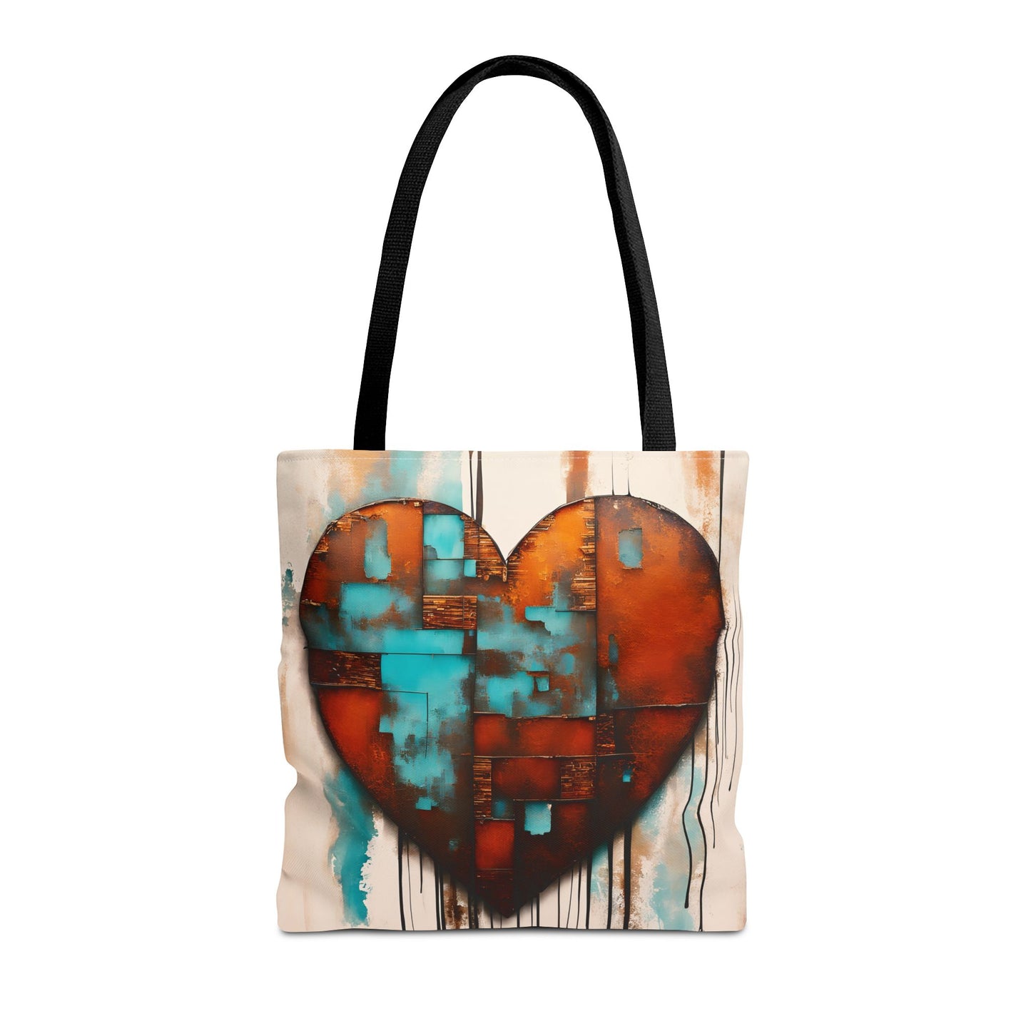 Rusted Love Print Throw Pillow Tote Bag