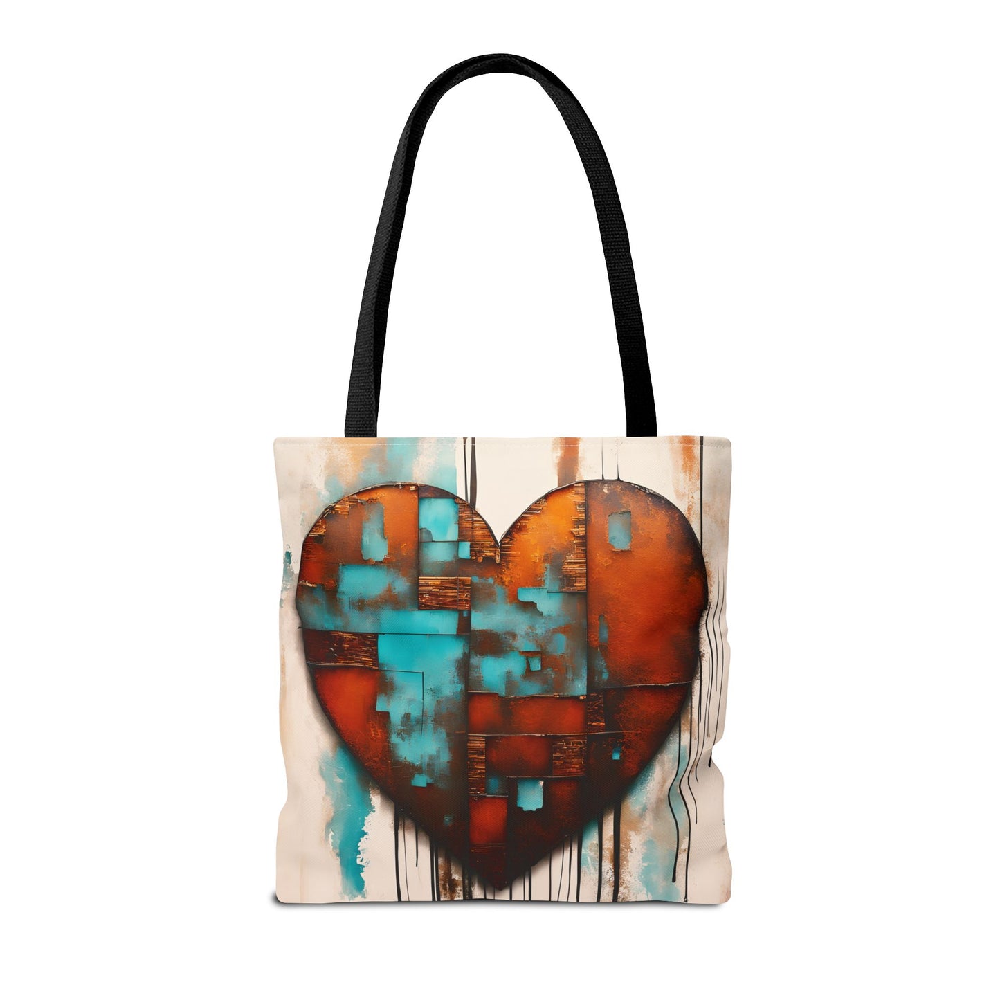 Rusted Love Print Throw Pillow Tote Bag
