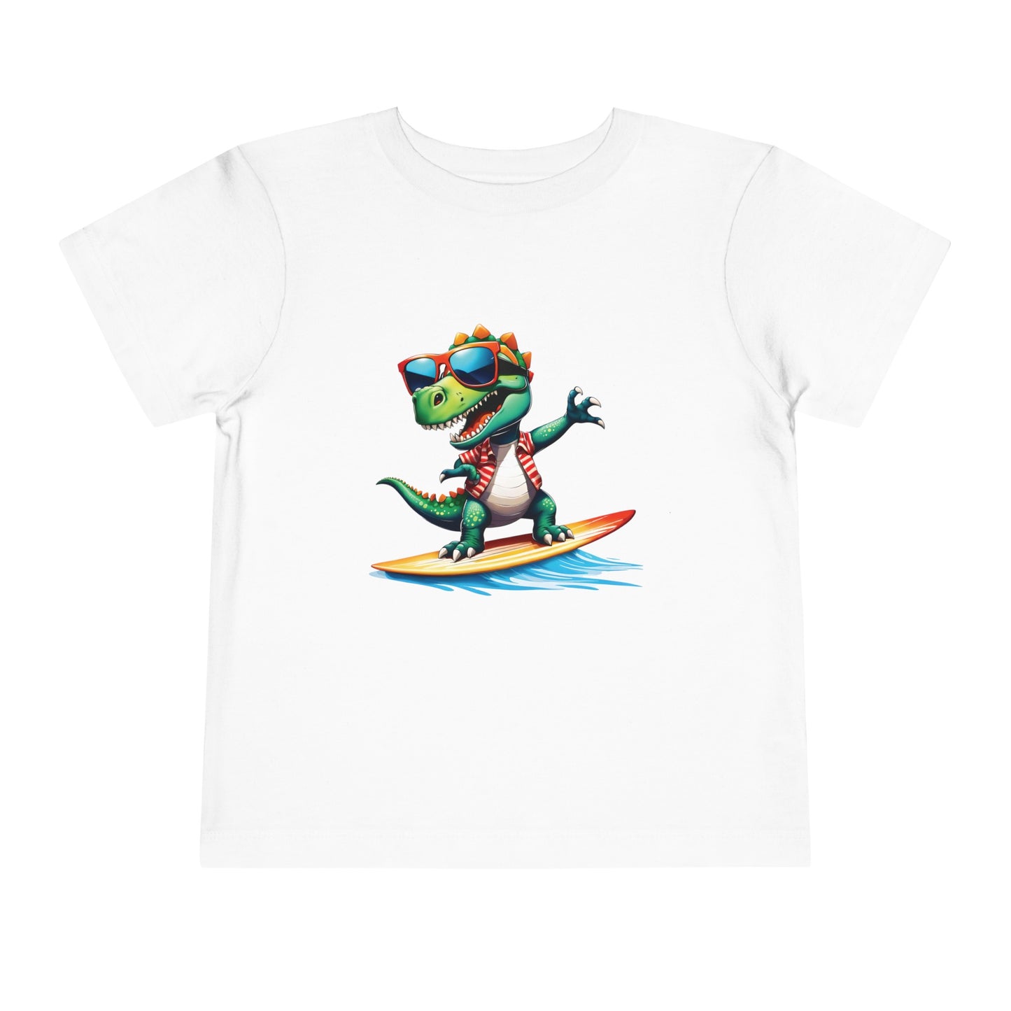 Toni the Dino Wave Catcher Toddler Short Sleeve Tee