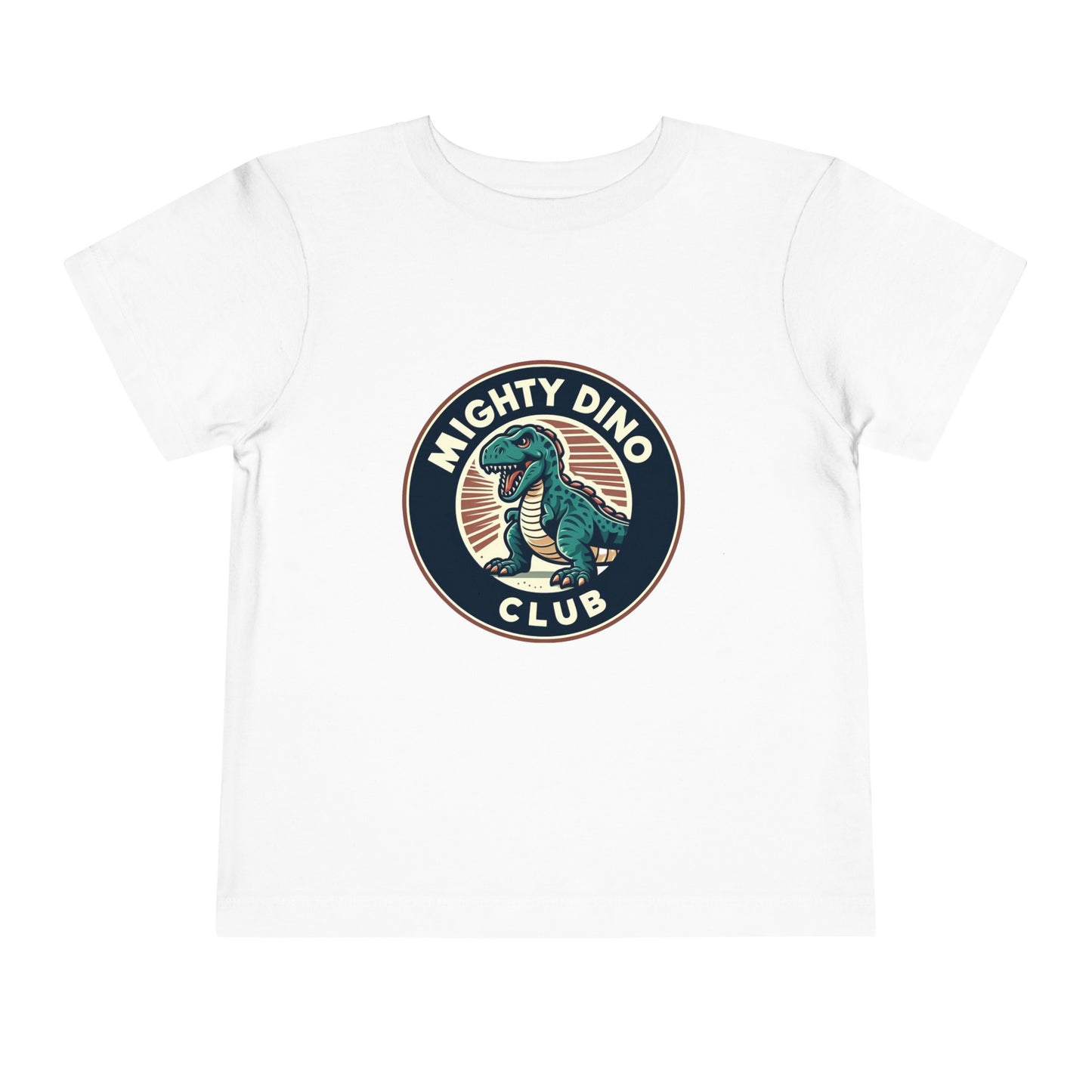 The Mighty Dino Club Toddler Short Sleeve Tee White