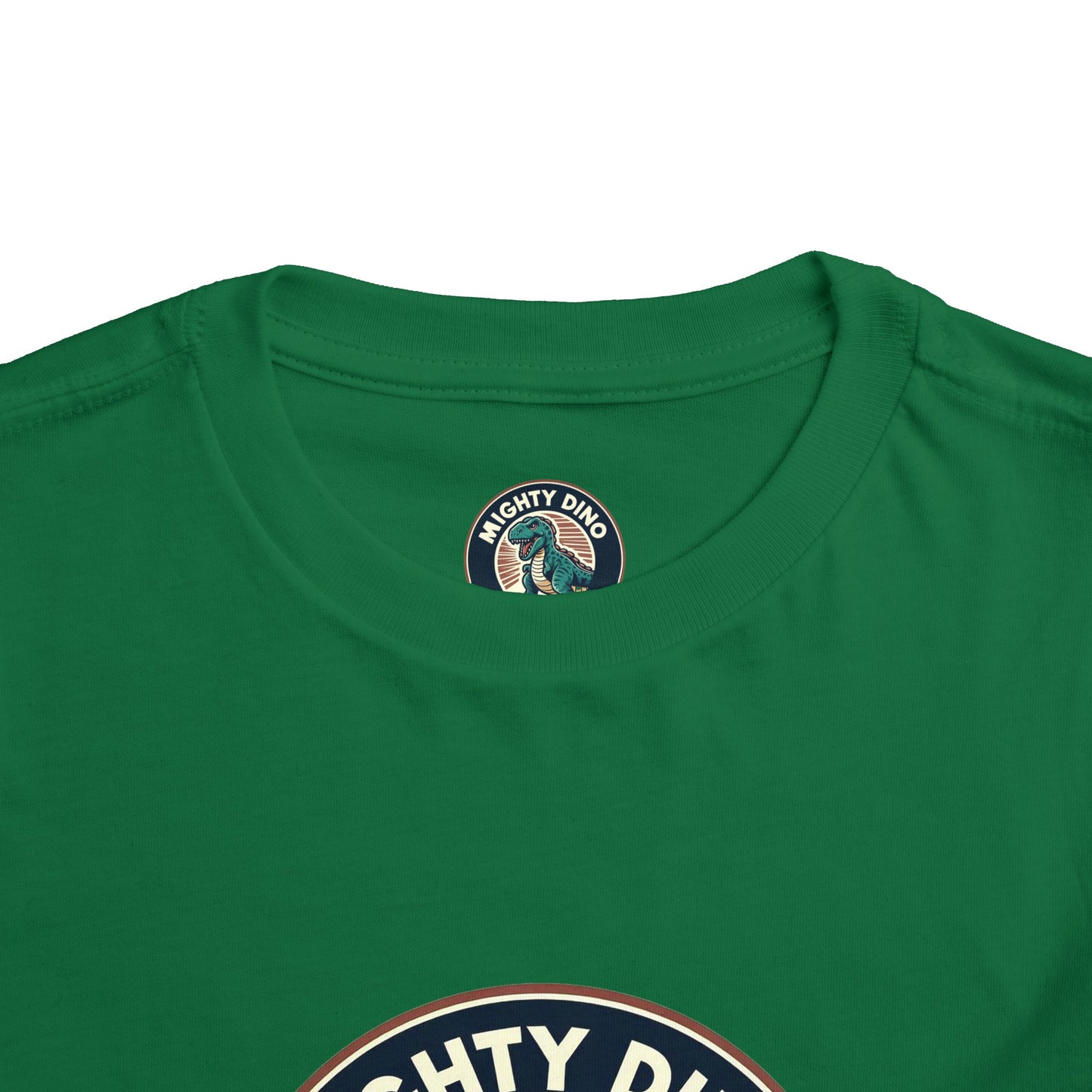 The Mighty Dino Club Toddler Short Sleeve Tee Kelly Green Label