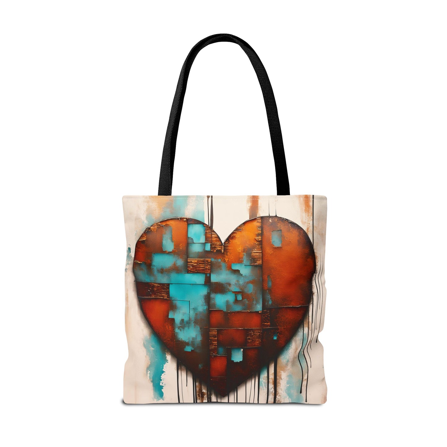 Rusted Love Print Throw Pillow Tote Bag