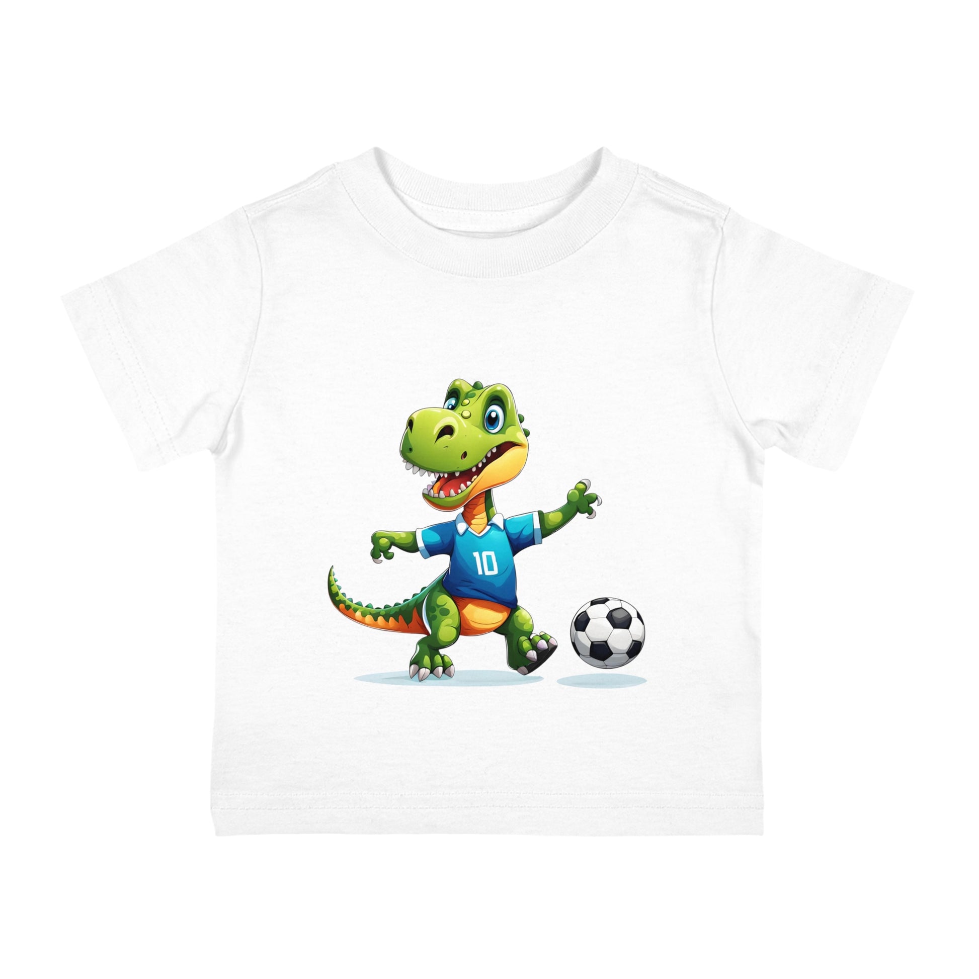 Soccersaurus Rex Infant Cotton Jersey Tee White