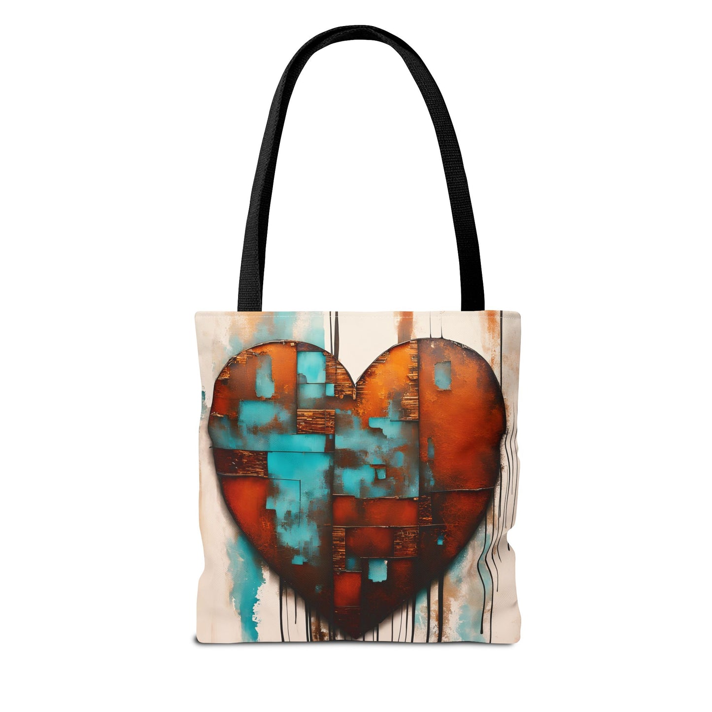 Rusted Love Print Throw Pillow Tote Bag