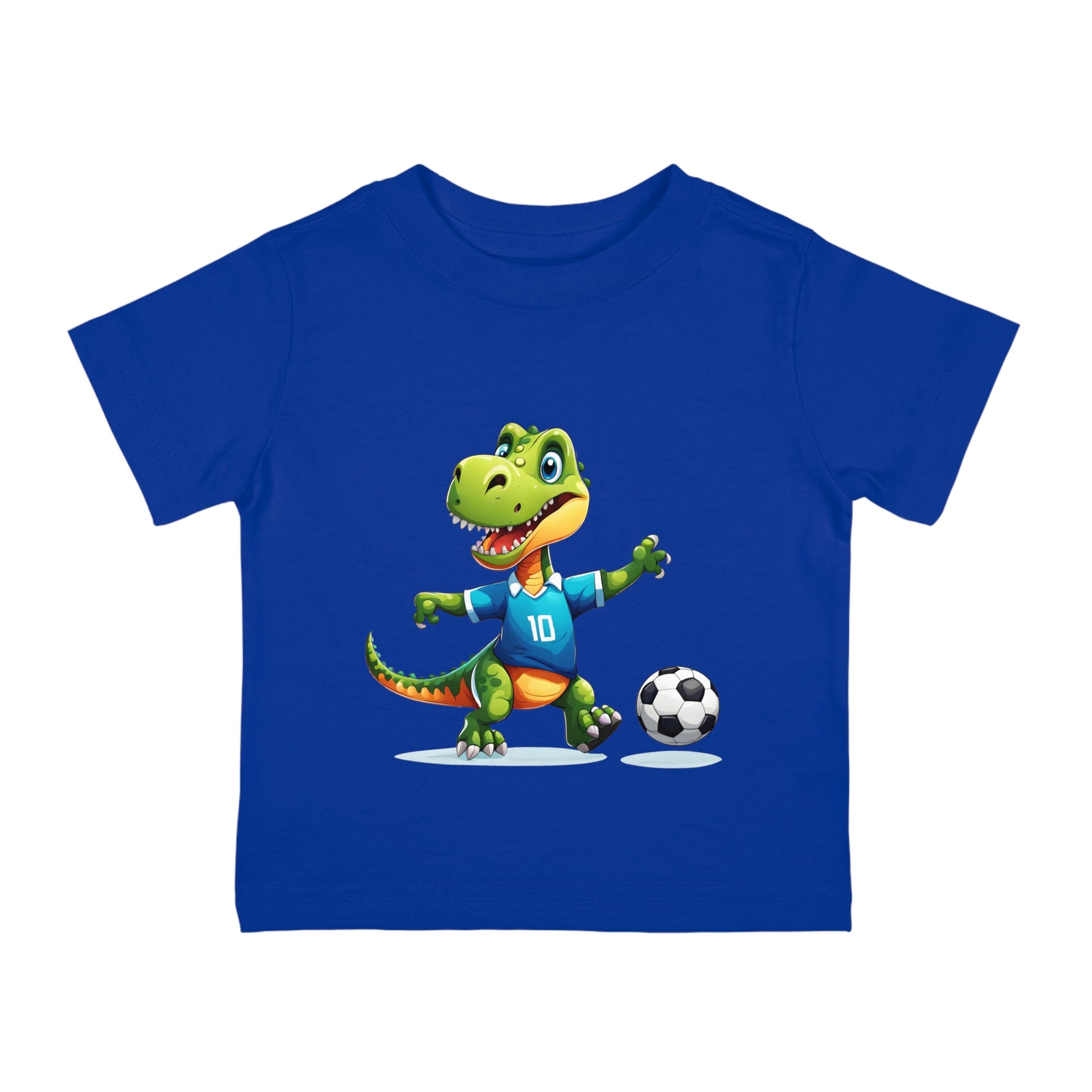 Soccersaurus Rex Infant Cotton Jersey Tee Royal Blue