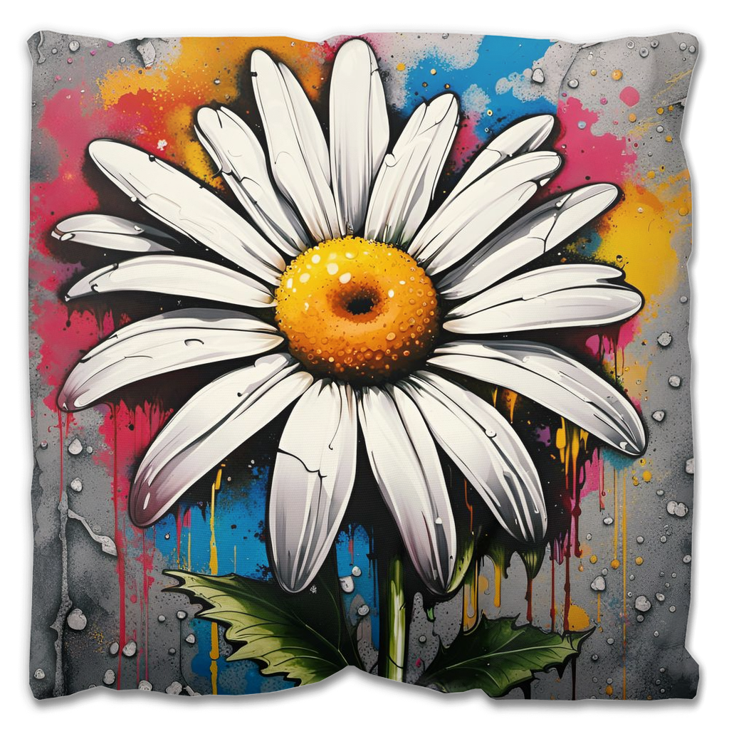 Daisy Outdoor Pillows Street Style Daisy Flowers Print 18x18