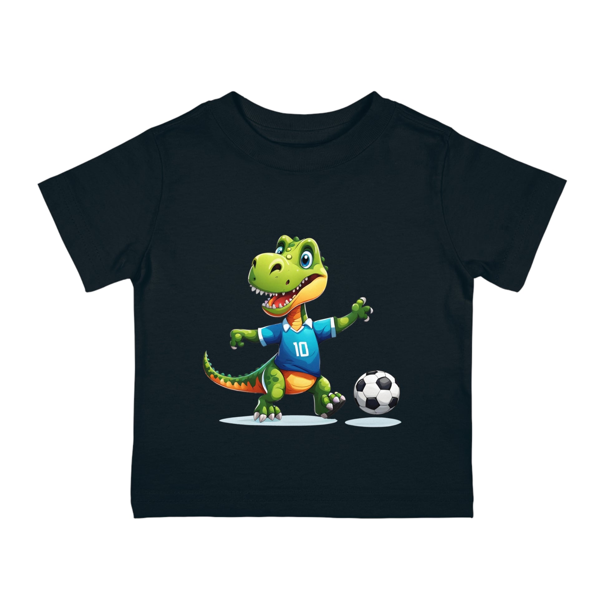 Soccersaurus Rex Infant Cotton Jersey Tee black