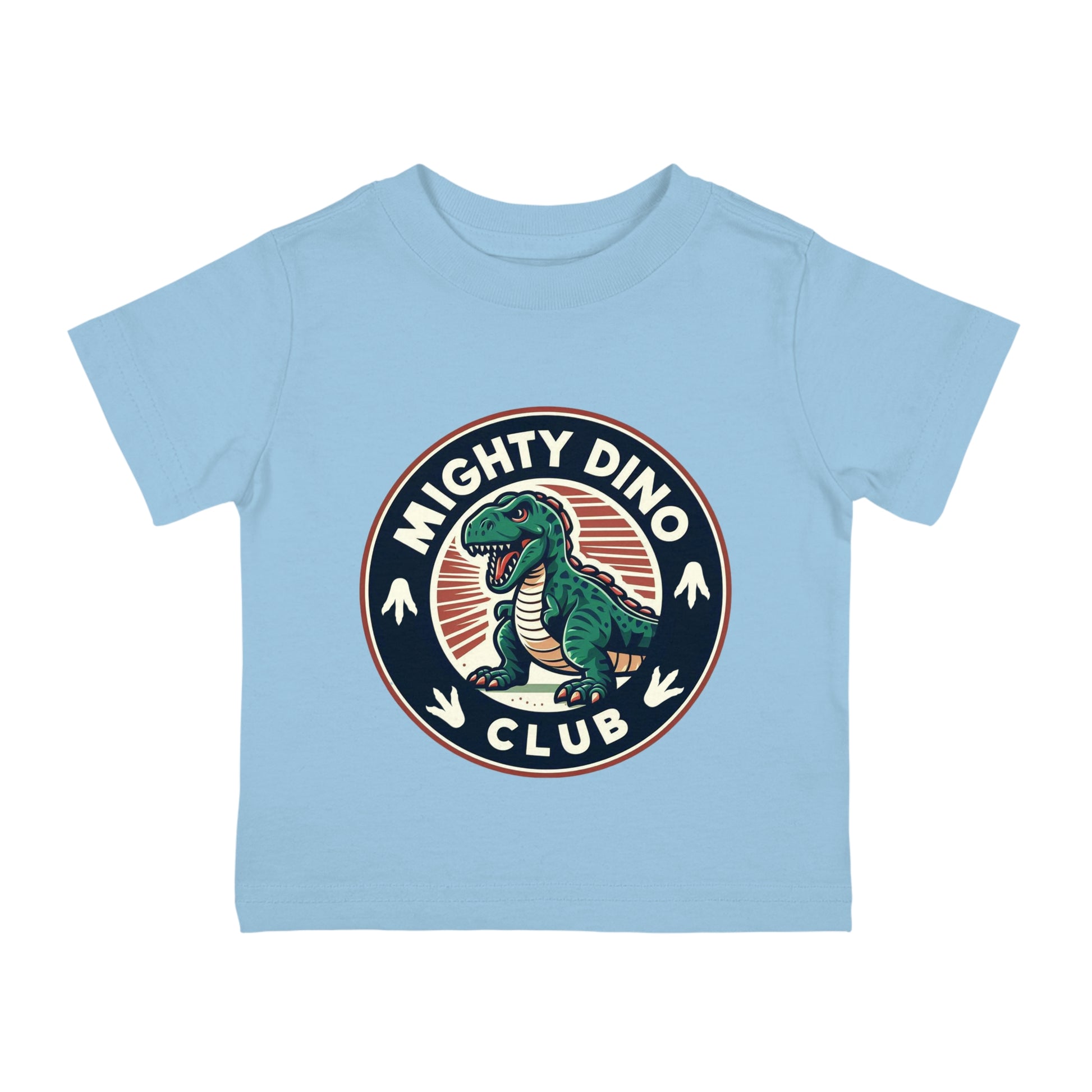 The Mighty Dino Club Infant Cotton Jersey Tee Light Blue