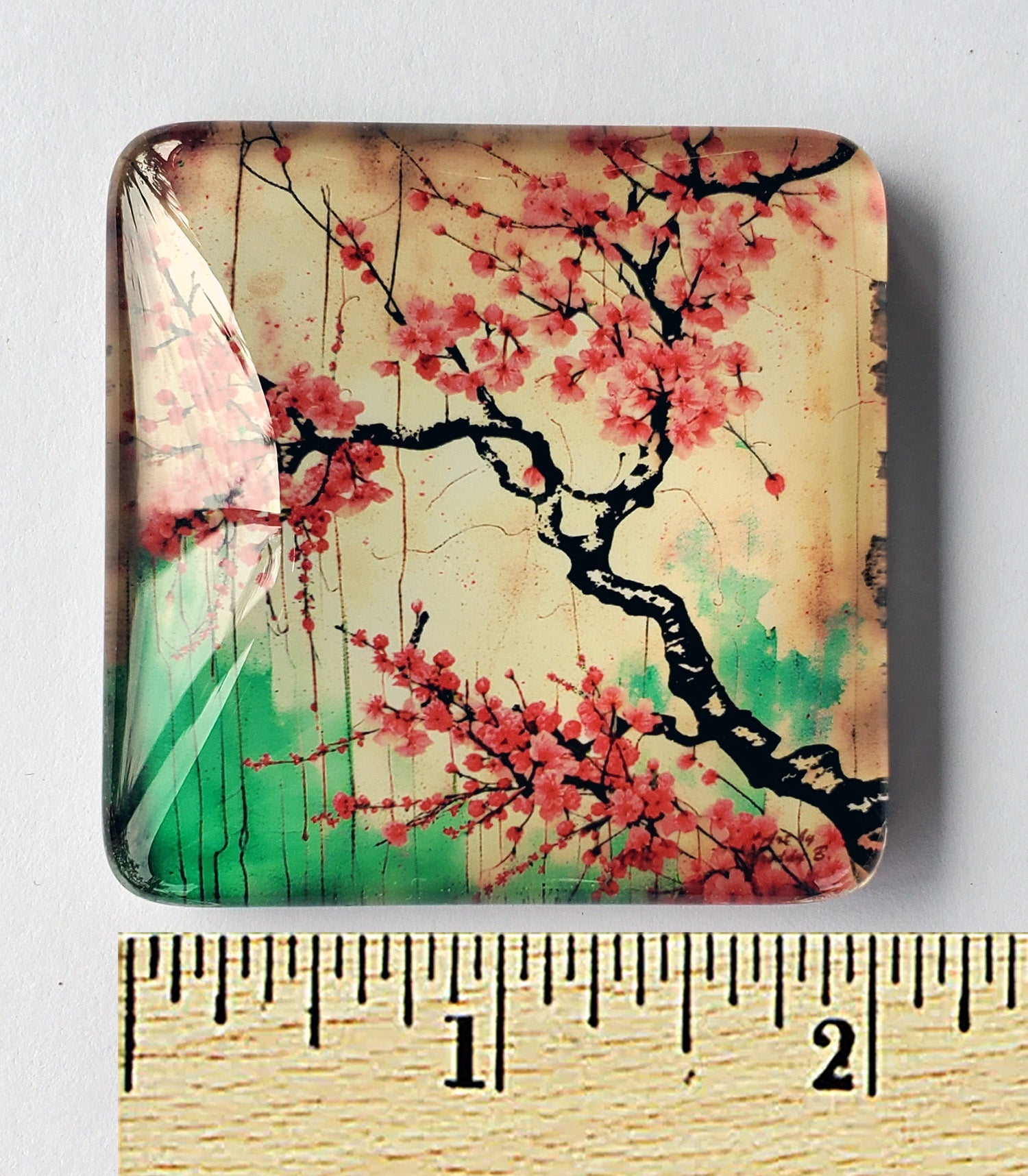 second Cherry Blossom Square Magnet