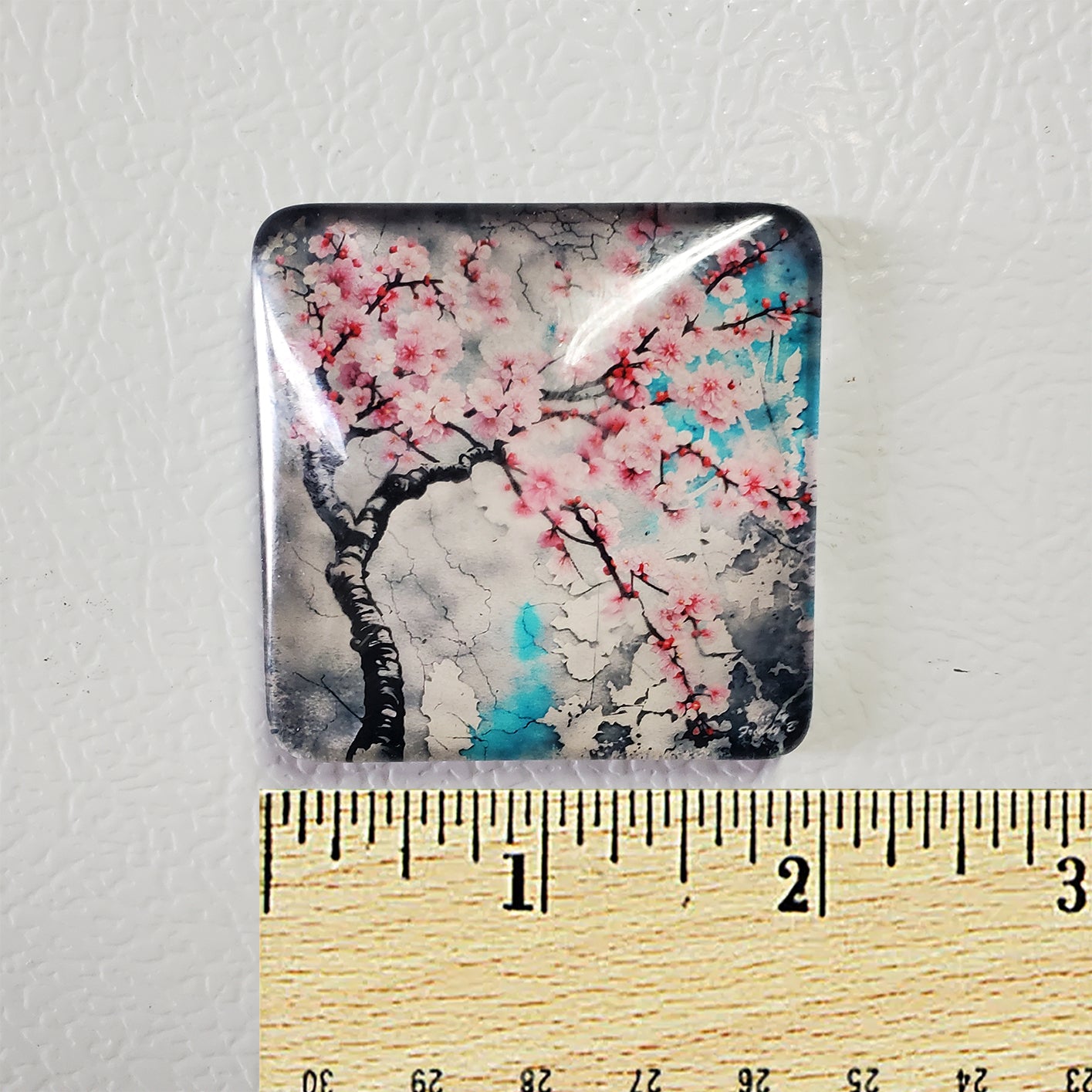 Cherry Blossom Square Magnet