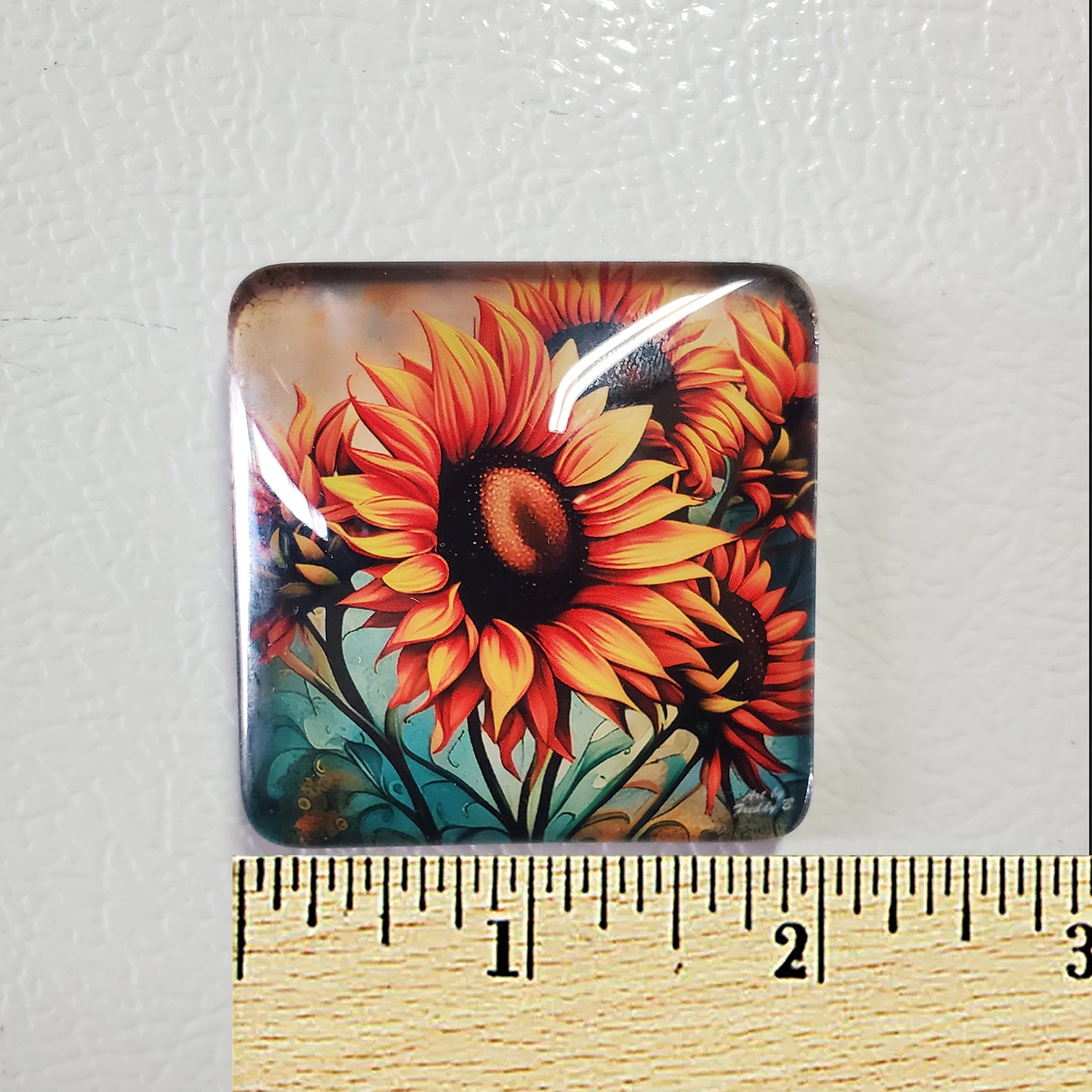 Sunflowers Square Magnet