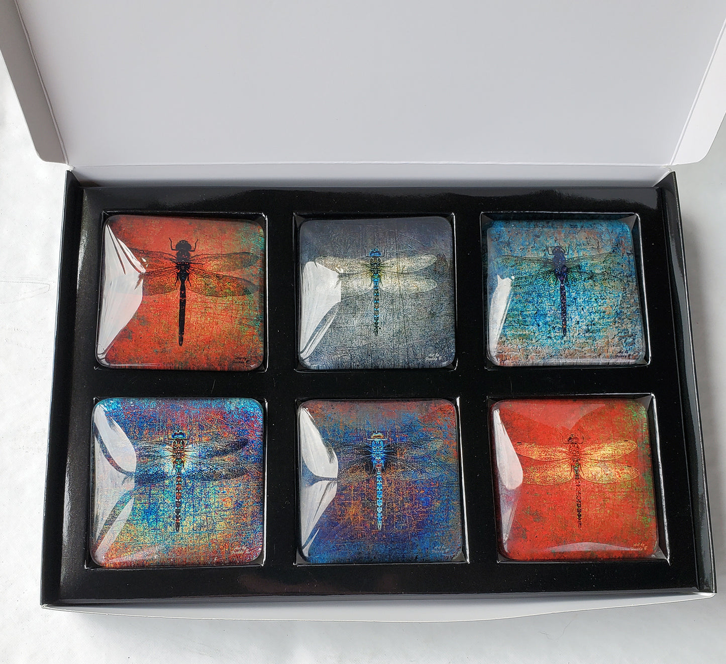 Dragonfly Lover Gifts, Collectible Fridge Magnets in box