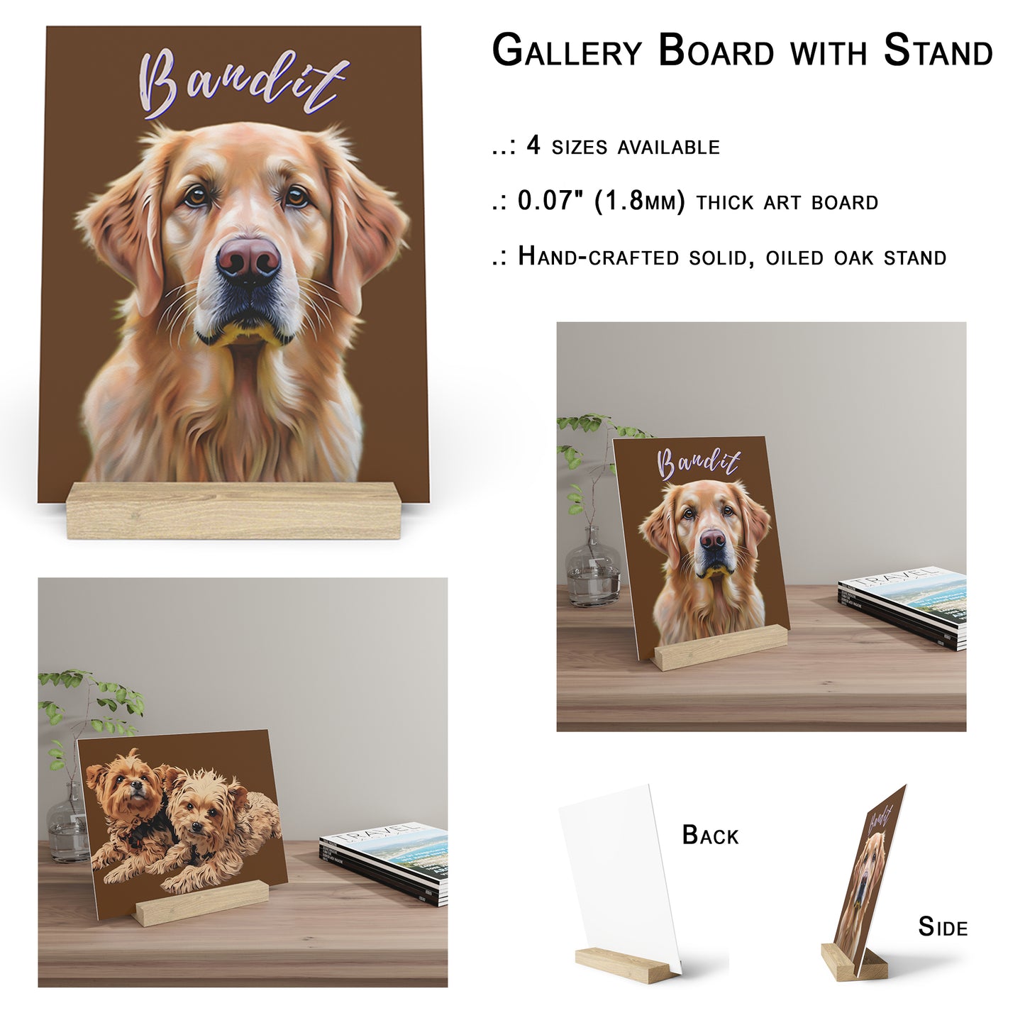 Turn Your Favorite Pet Photo into a Custom Drawing, Printed on Your Choice of Item. The perfect gift for any pet lover.