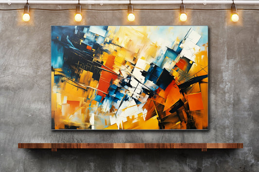 Urban Maelstrom, Modern Art Print on eco Friendly Recycled aluminum hung on modern wall