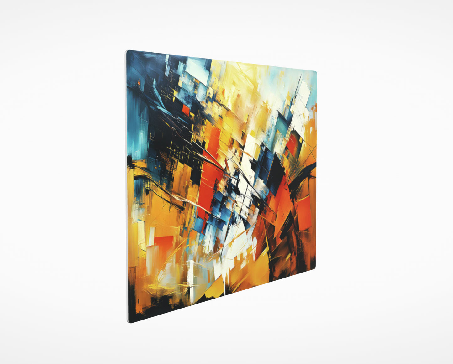 Urban Maelstrom, Modern Art Print on eco Friendly Recycled aluminum other side view