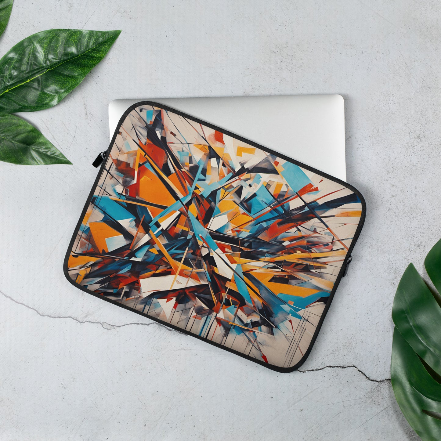 Techie and Computer Gifts, Modern Art Explosion Print on Laptop sleeve 13 inches