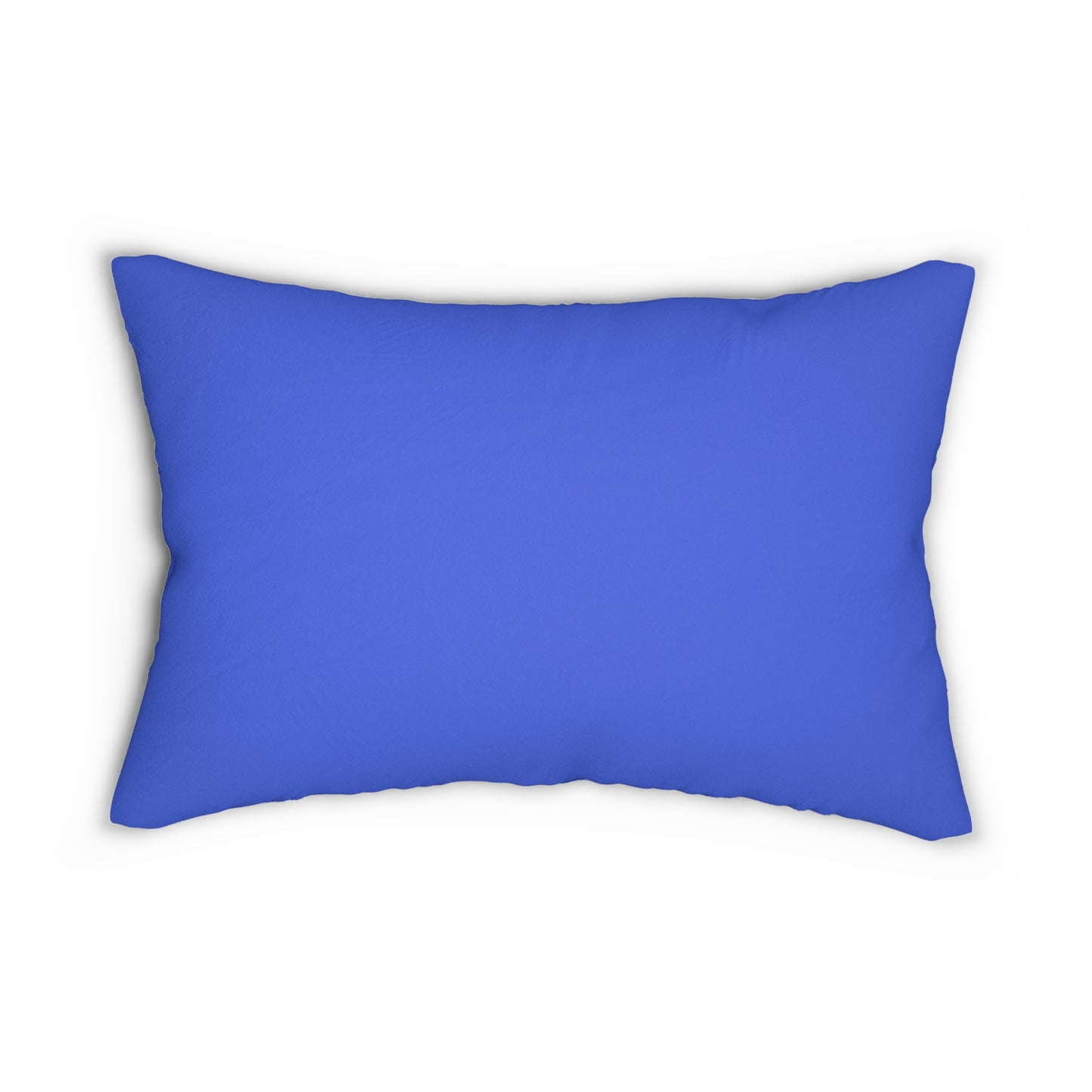 Blue pillow on a white background